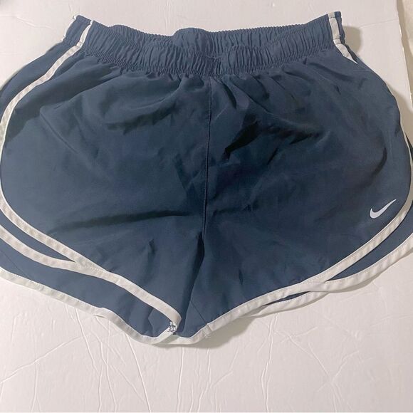 Nike running shorts Tempo navy blue white stripe classic line brief women’s L - Picture 2 of 10
